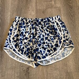 Calvin Klein Blue and Black Patterned Women's Athletic Shorts